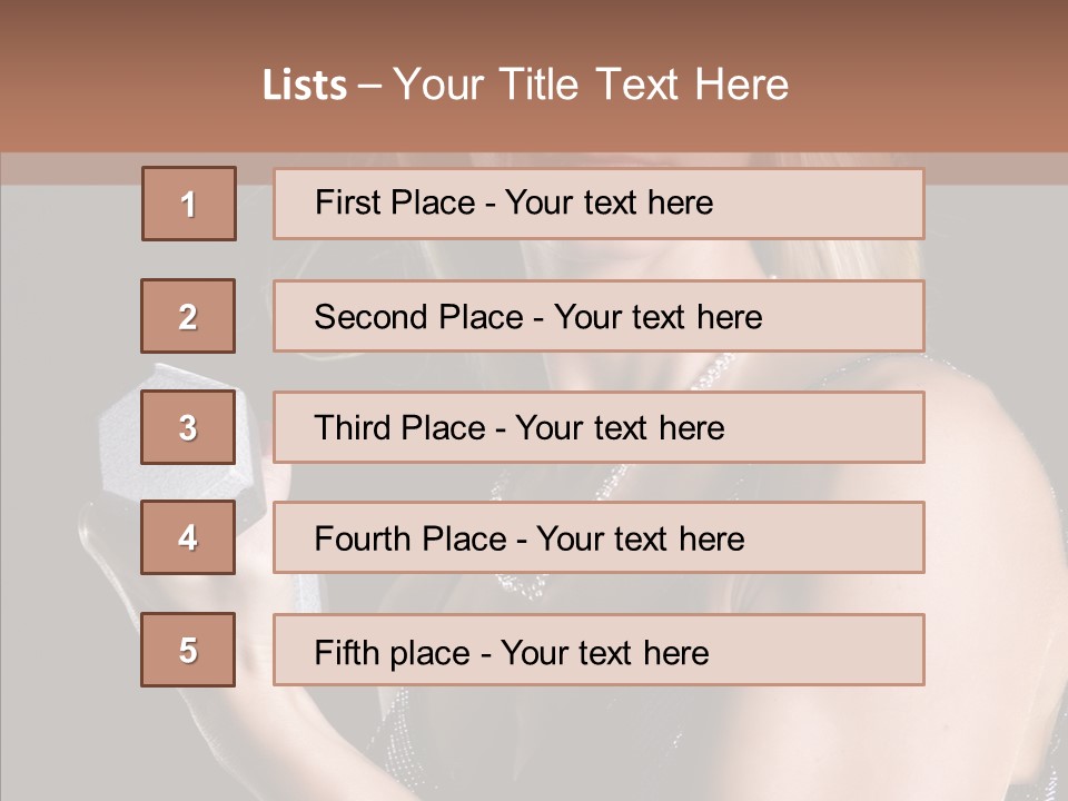Female Hard Work PowerPoint Template