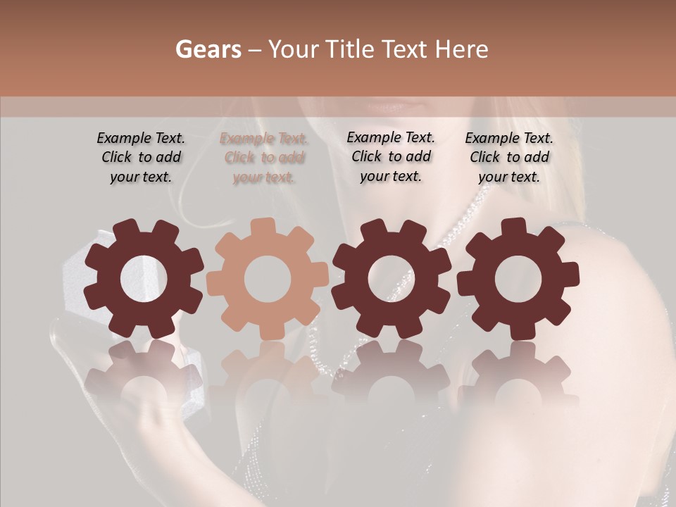 Female Hard Work PowerPoint Template