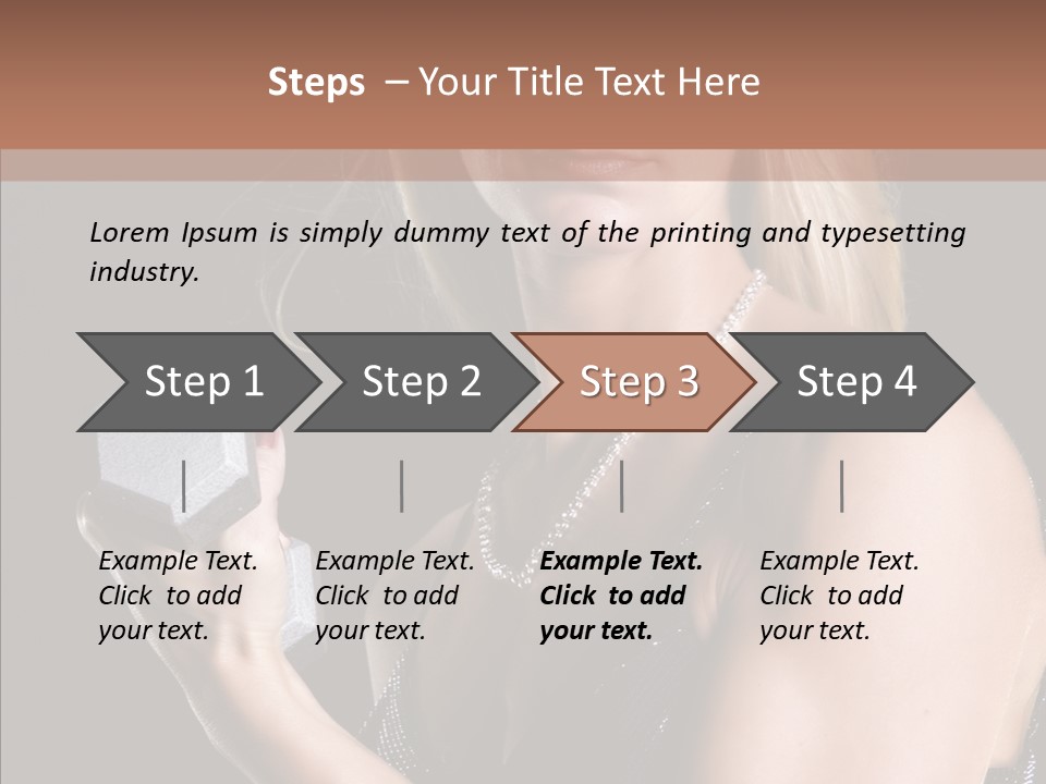 Female Hard Work PowerPoint Template