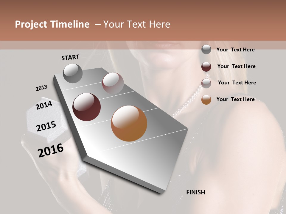 Female Hard Work PowerPoint Template