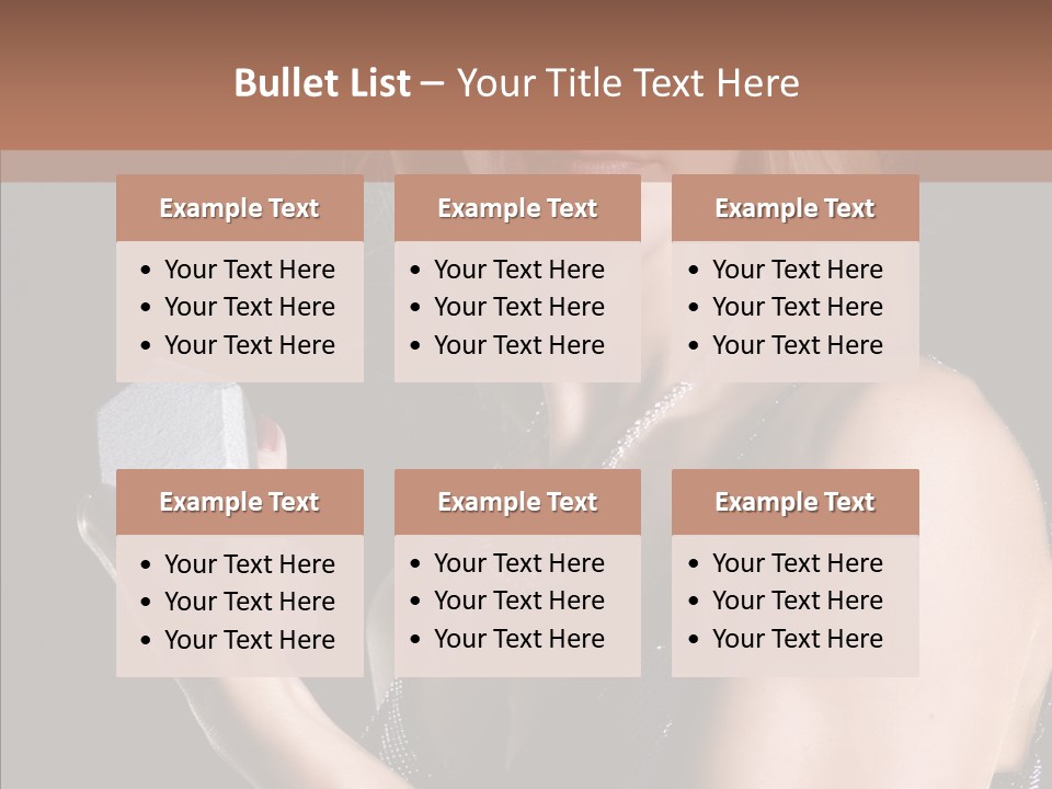 Female Hard Work PowerPoint Template