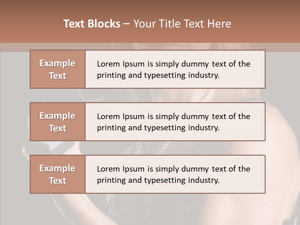 Female Hard Work PowerPoint Template