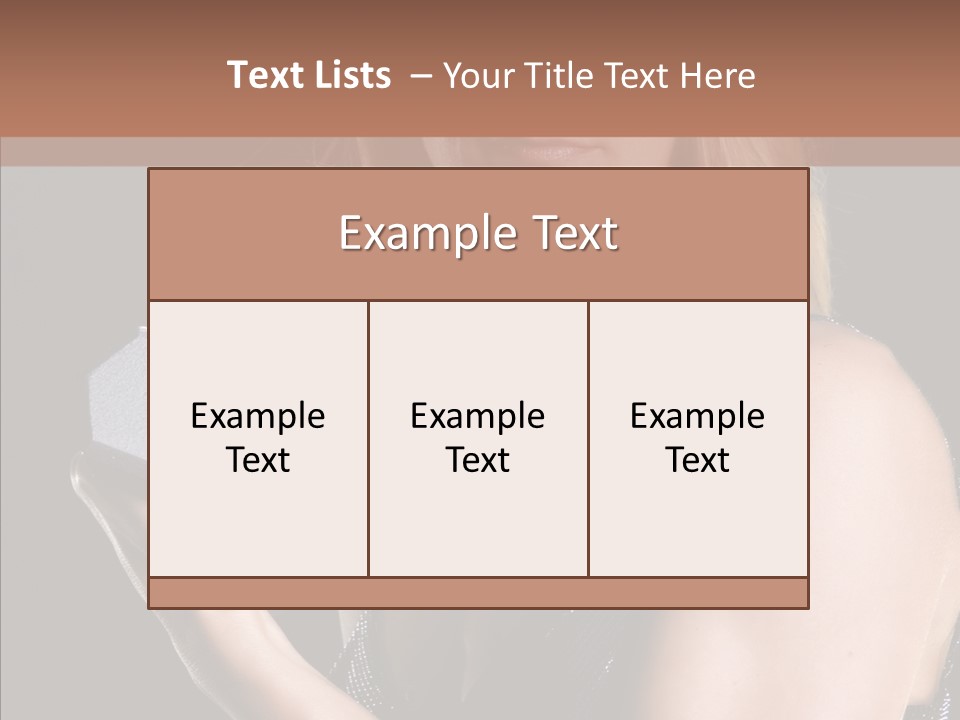 Female Hard Work PowerPoint Template