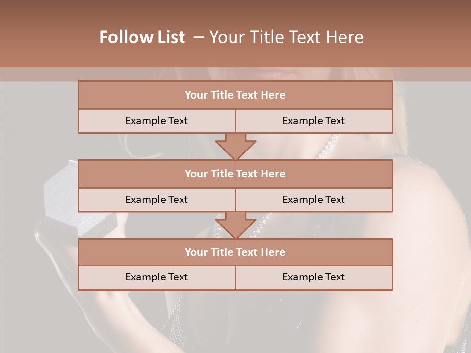 Female Hard Work PowerPoint Template