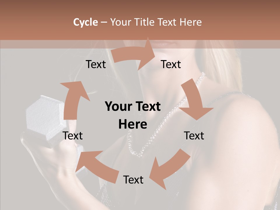 Female Hard Work PowerPoint Template