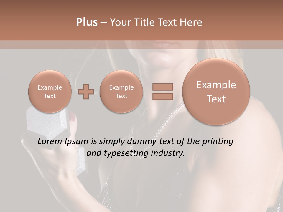 Female Hard Work PowerPoint Template