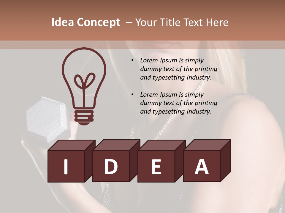 Female Hard Work PowerPoint Template