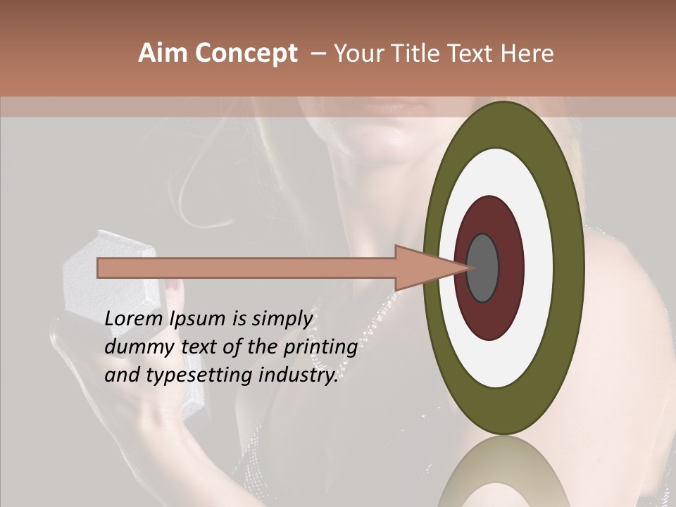 Female Hard Work PowerPoint Template