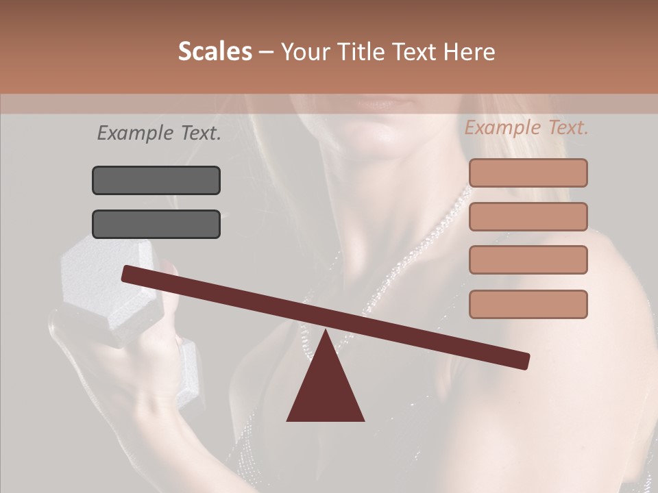 Female Hard Work PowerPoint Template