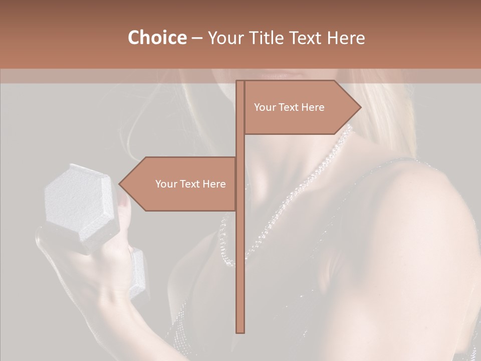 Female Hard Work PowerPoint Template