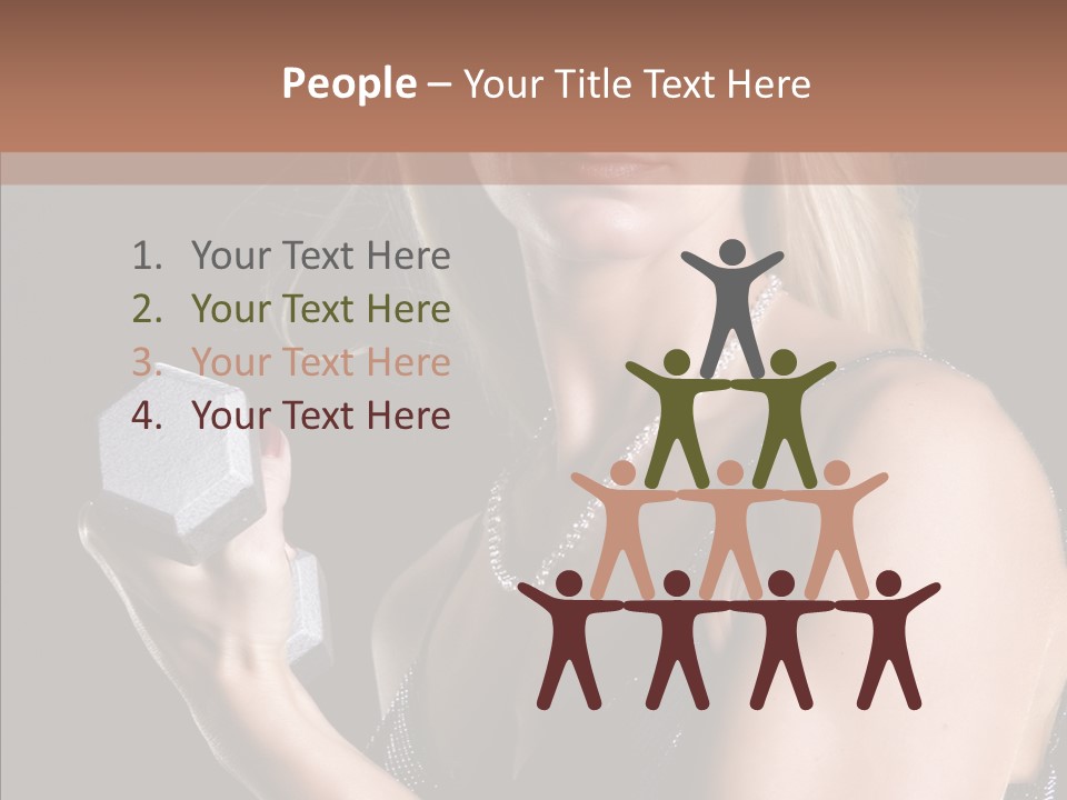 Female Hard Work PowerPoint Template