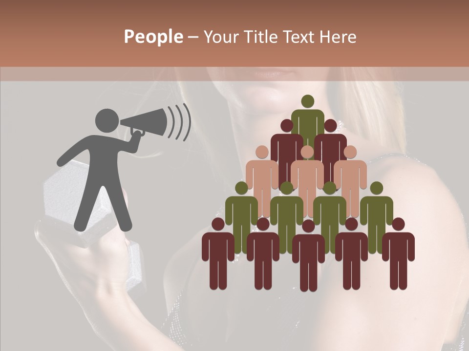 Female Hard Work PowerPoint Template