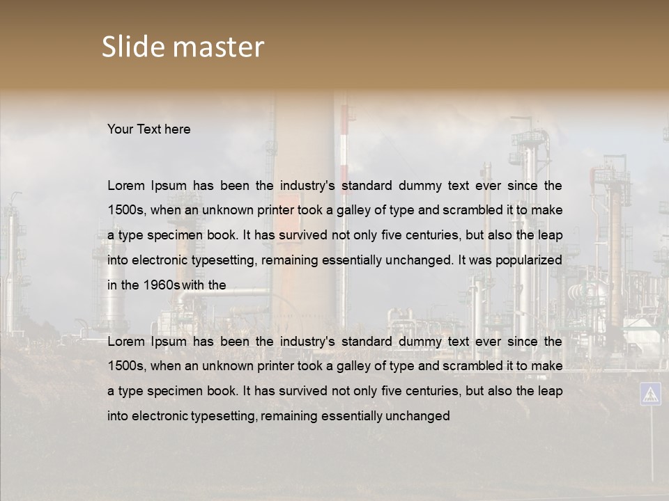 Structure Factory Petrol PowerPoint Template