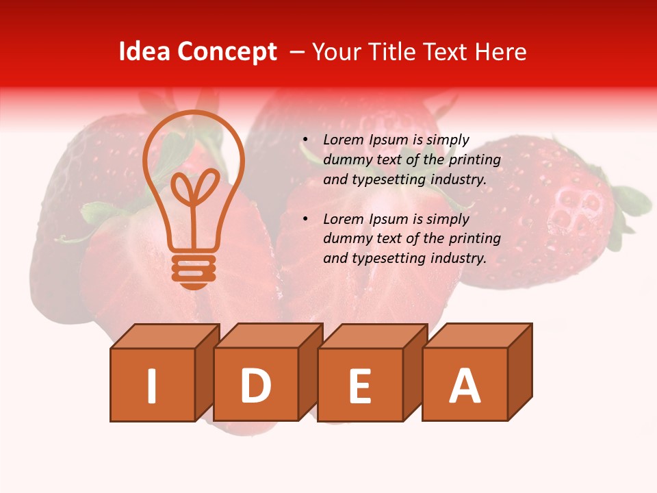 White Eat Macro PowerPoint Template