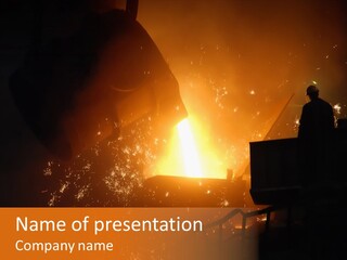 Factory Steel Smelting PowerPoint Template