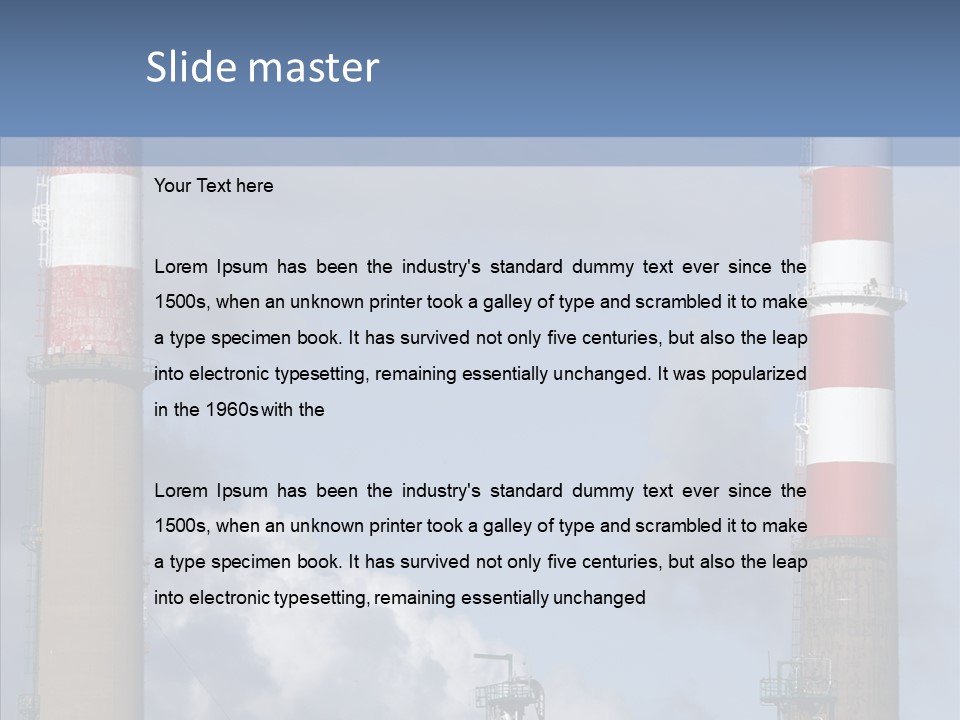 Environment Machinery Economy PowerPoint Template