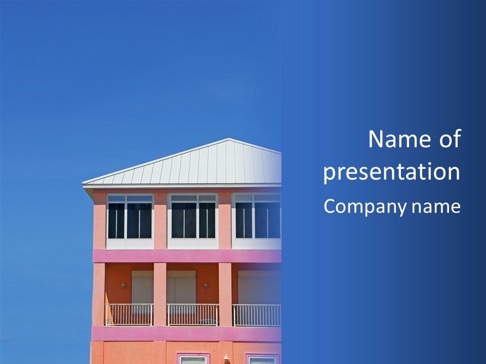 Patio Seaside House PowerPoint Template