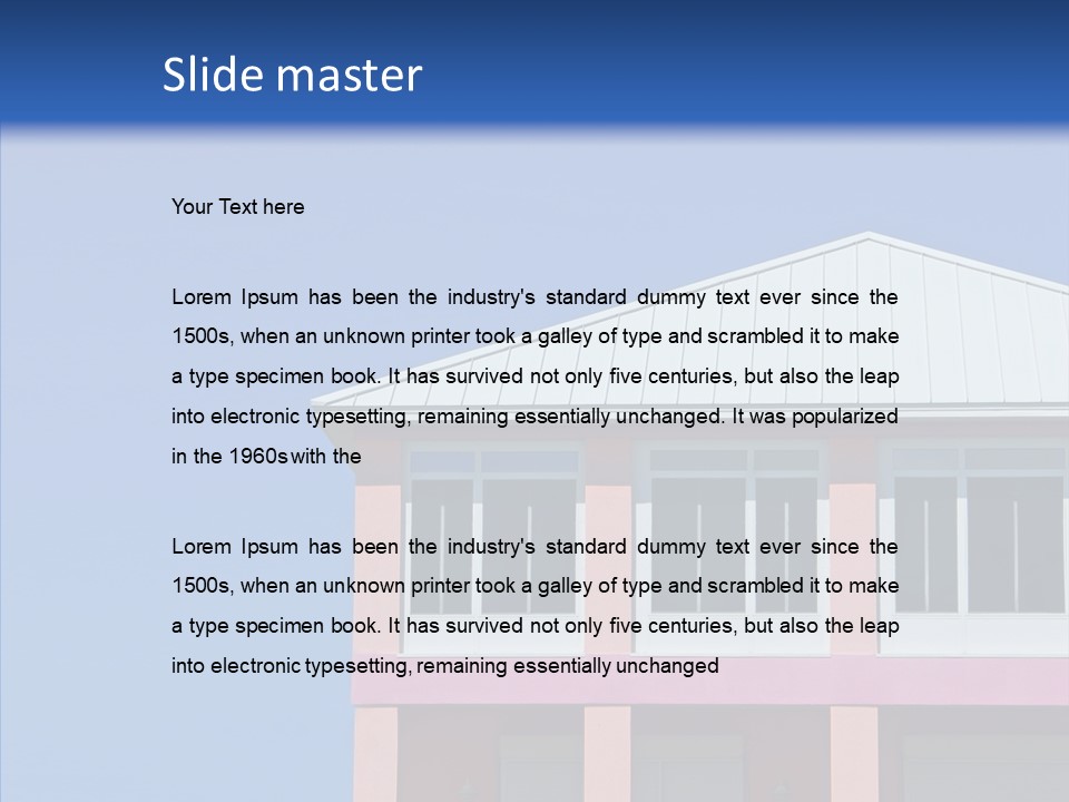 Patio Seaside House PowerPoint Template