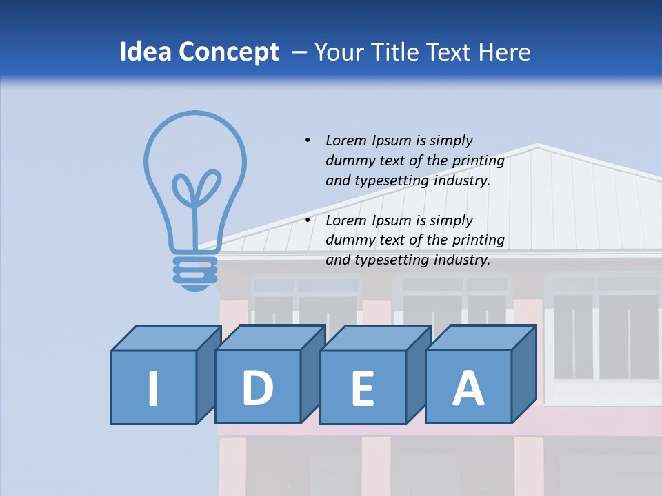 Patio Seaside House PowerPoint Template