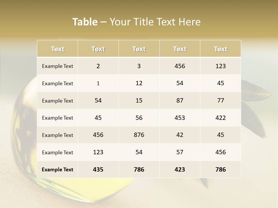 Concept Focus Food PowerPoint Template