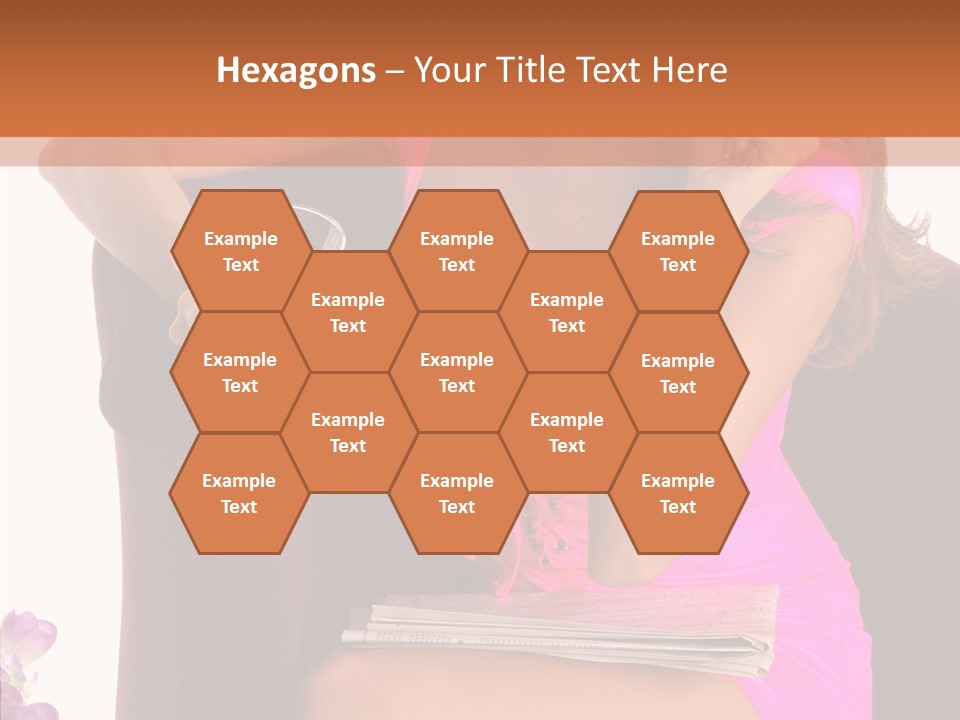 Isolated Breasts Martini PowerPoint Template