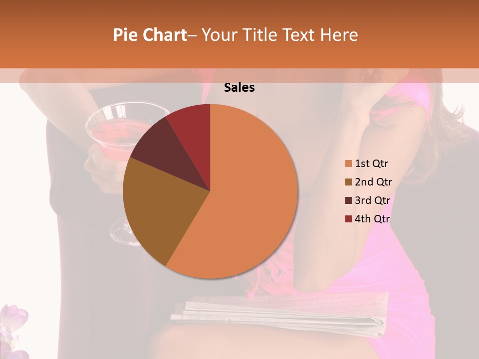 Isolated Breasts Martini PowerPoint Template