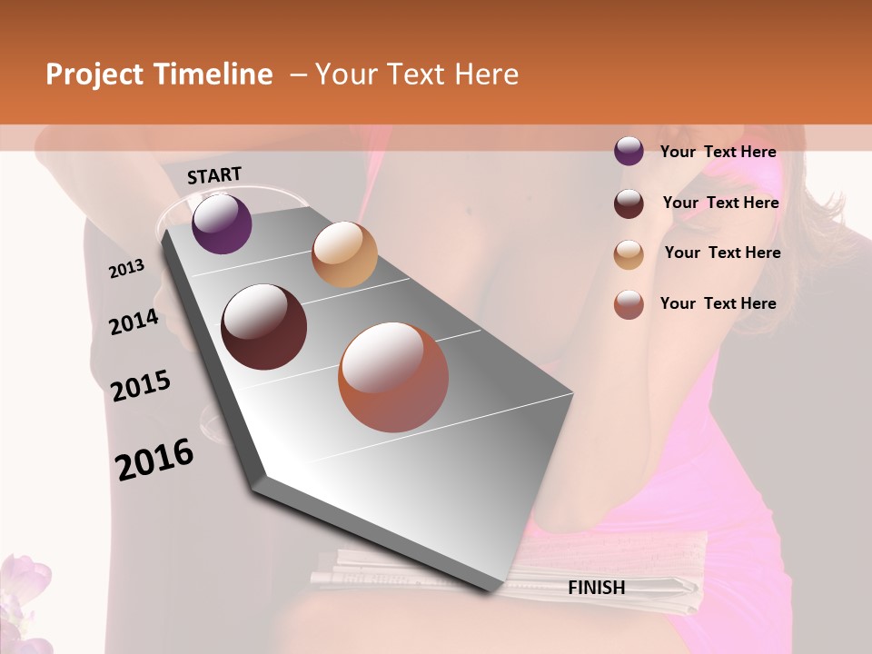 Isolated Breasts Martini PowerPoint Template