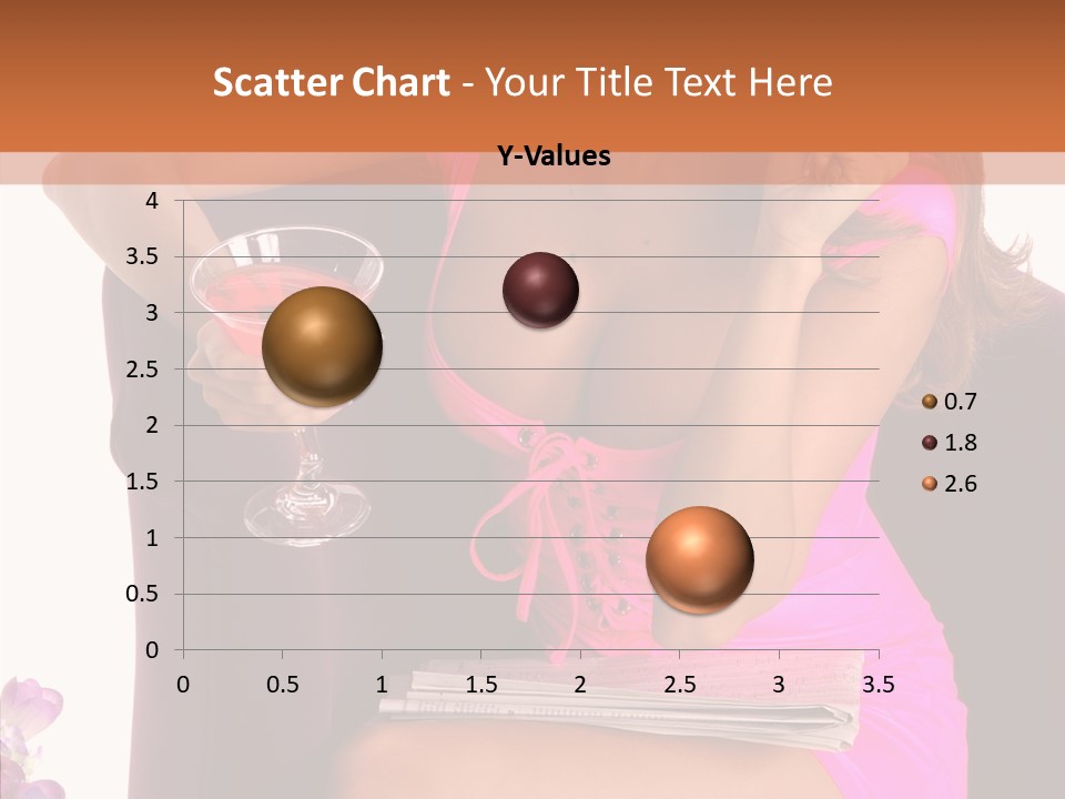 Isolated Breasts Martini PowerPoint Template