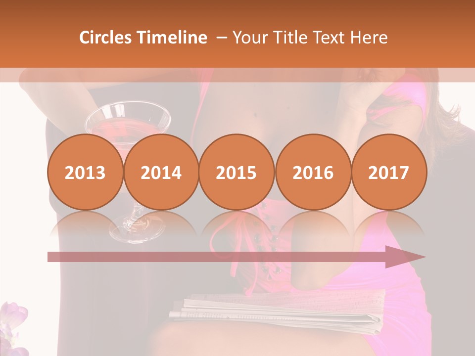 Isolated Breasts Martini PowerPoint Template