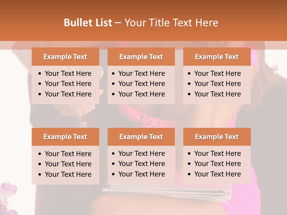 Isolated Breasts Martini PowerPoint Template