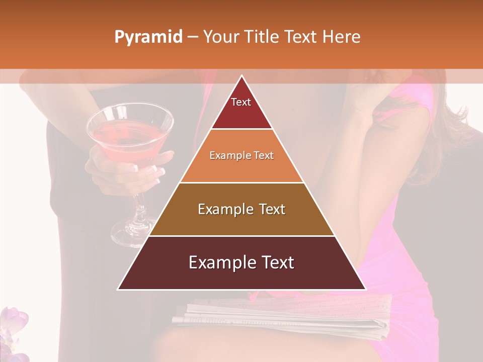 Isolated Breasts Martini PowerPoint Template