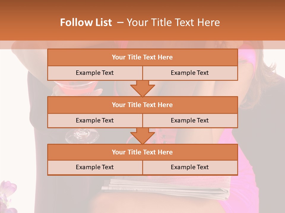 Isolated Breasts Martini PowerPoint Template