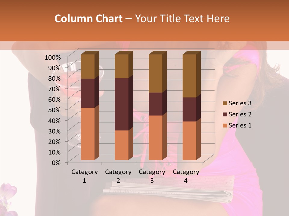Isolated Breasts Martini PowerPoint Template