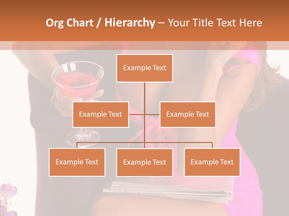 Isolated Breasts Martini PowerPoint Template