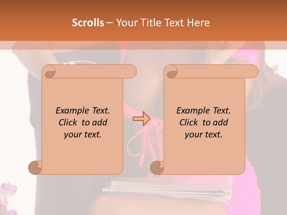 Isolated Breasts Martini PowerPoint Template