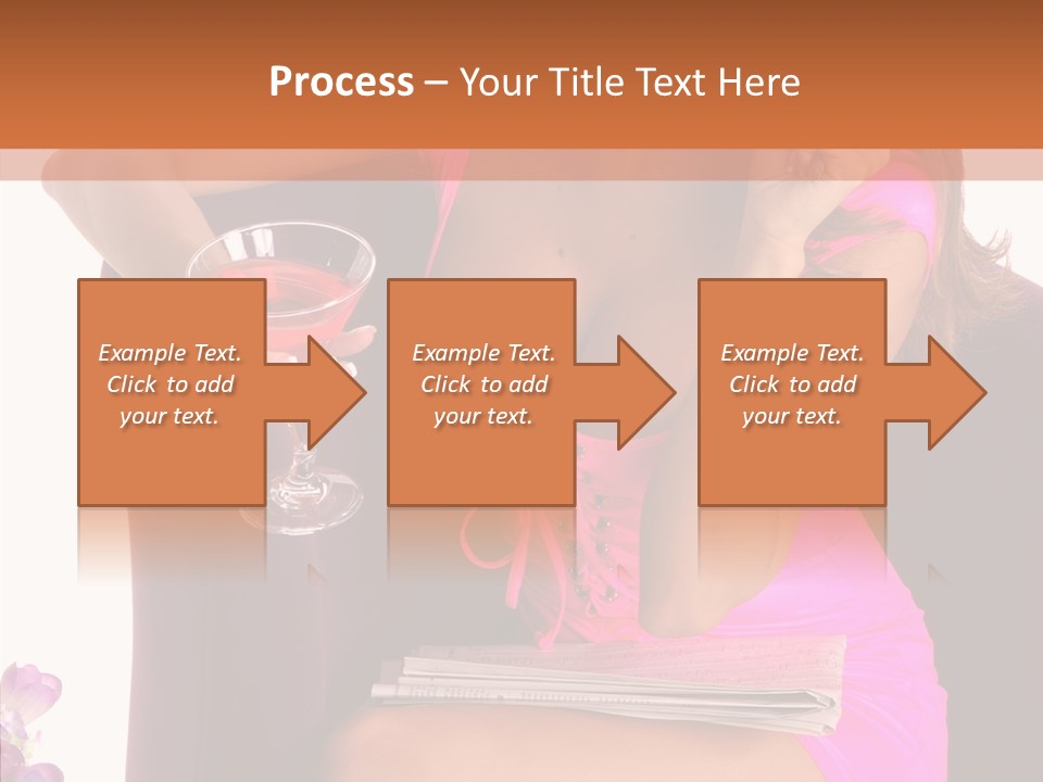 Isolated Breasts Martini PowerPoint Template