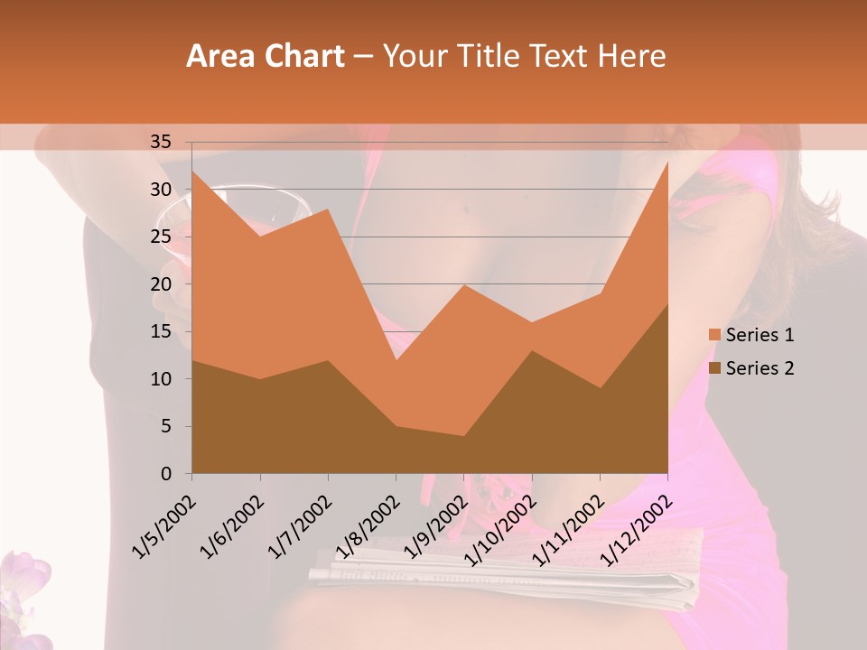 Isolated Breasts Martini PowerPoint Template