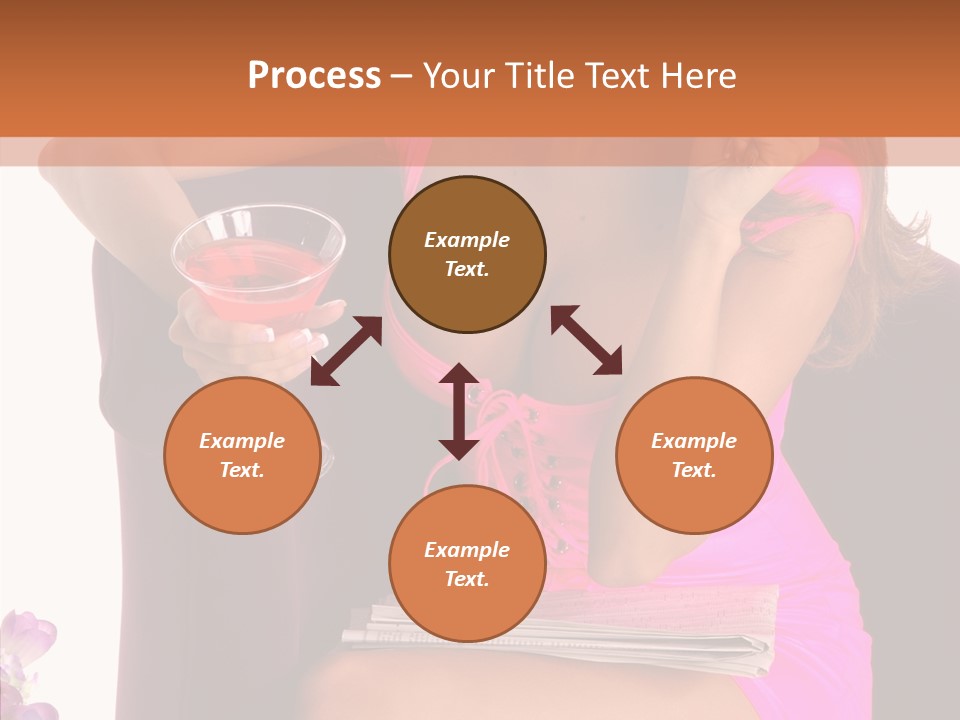 Isolated Breasts Martini PowerPoint Template