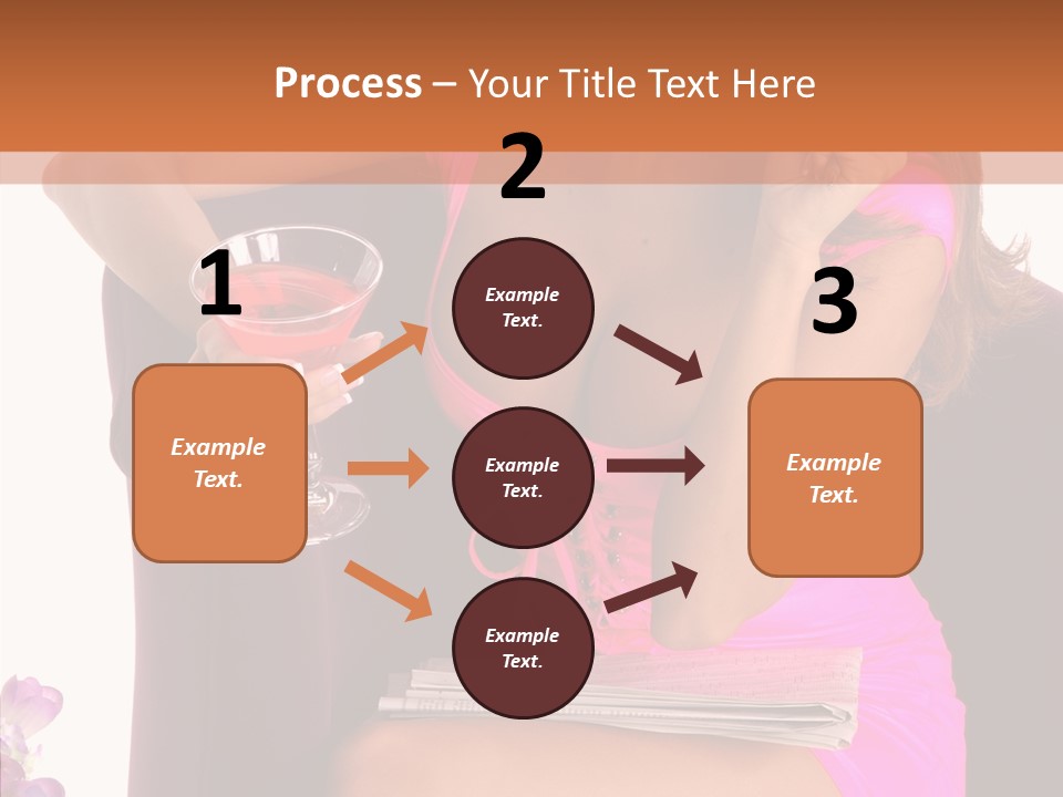 Isolated Breasts Martini PowerPoint Template