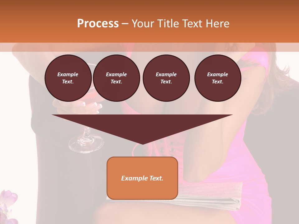 Isolated Breasts Martini PowerPoint Template