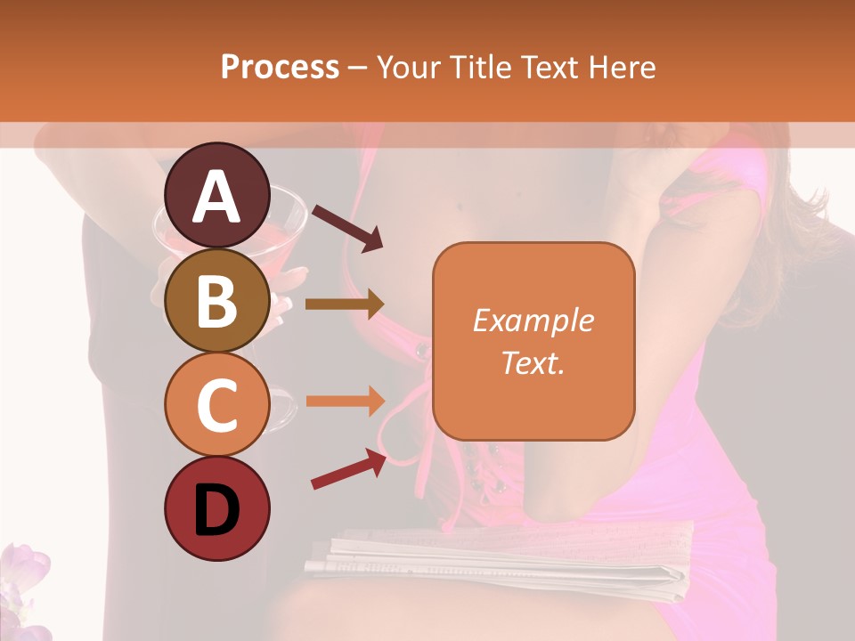 Isolated Breasts Martini PowerPoint Template