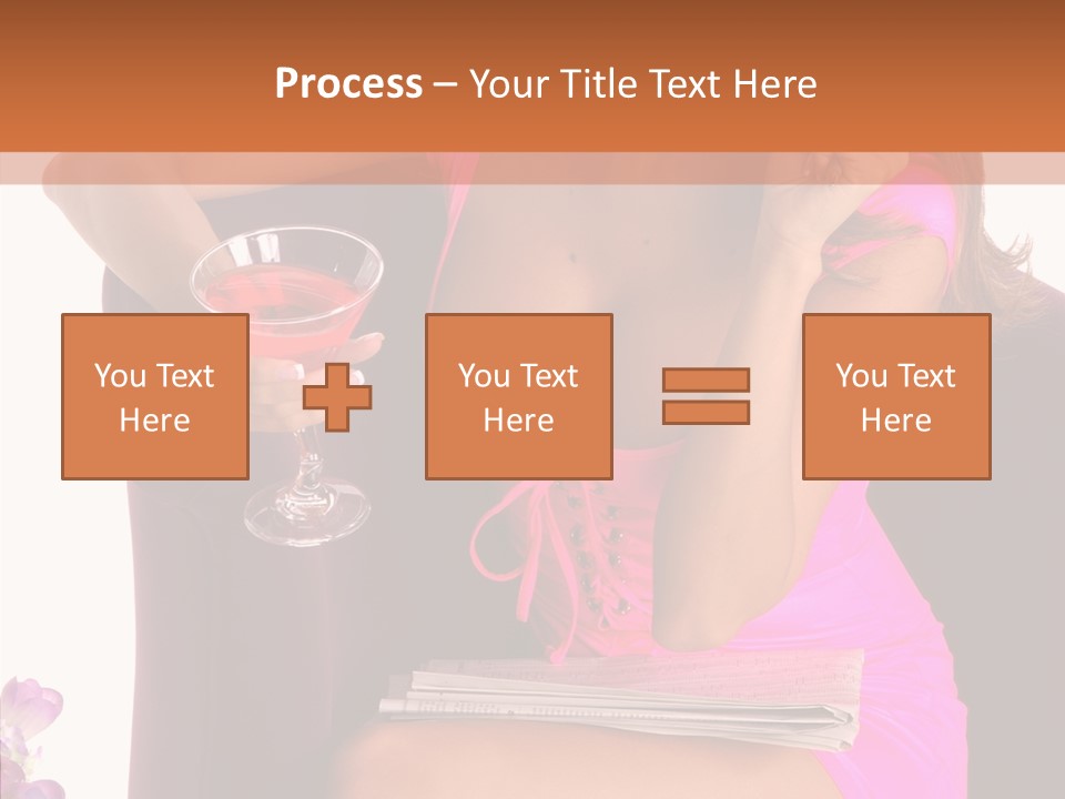 Isolated Breasts Martini PowerPoint Template