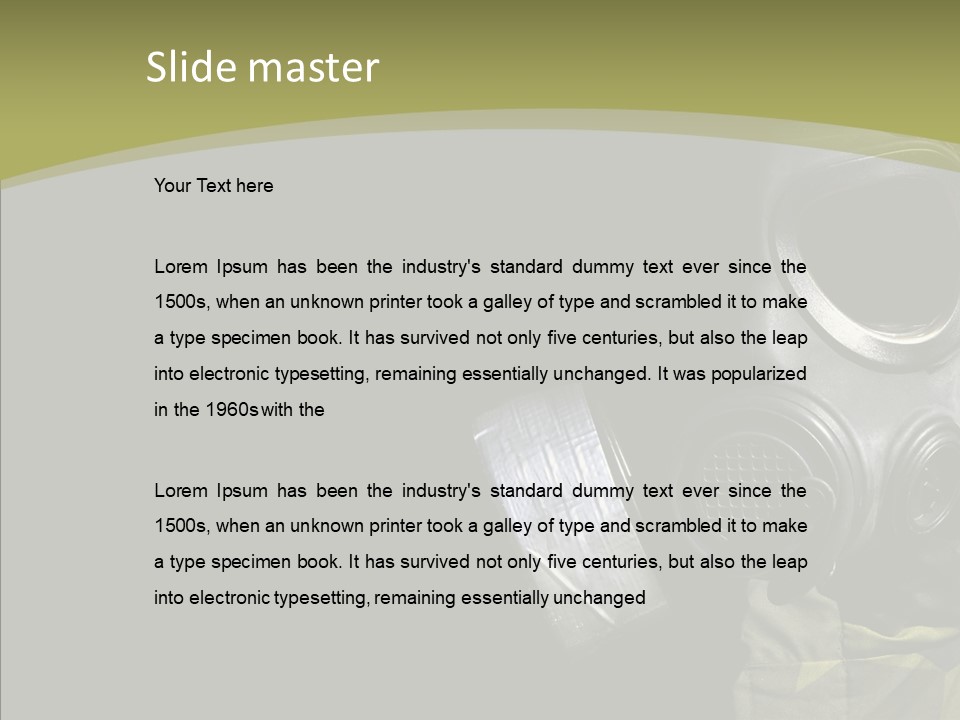 Warfare Gas Mask PowerPoint Template