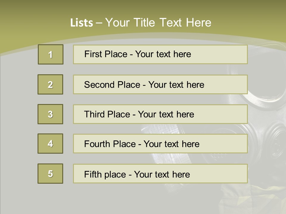 Warfare Gas Mask PowerPoint Template