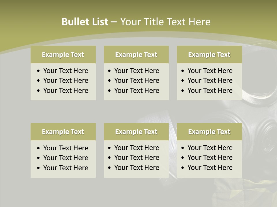 Warfare Gas Mask PowerPoint Template