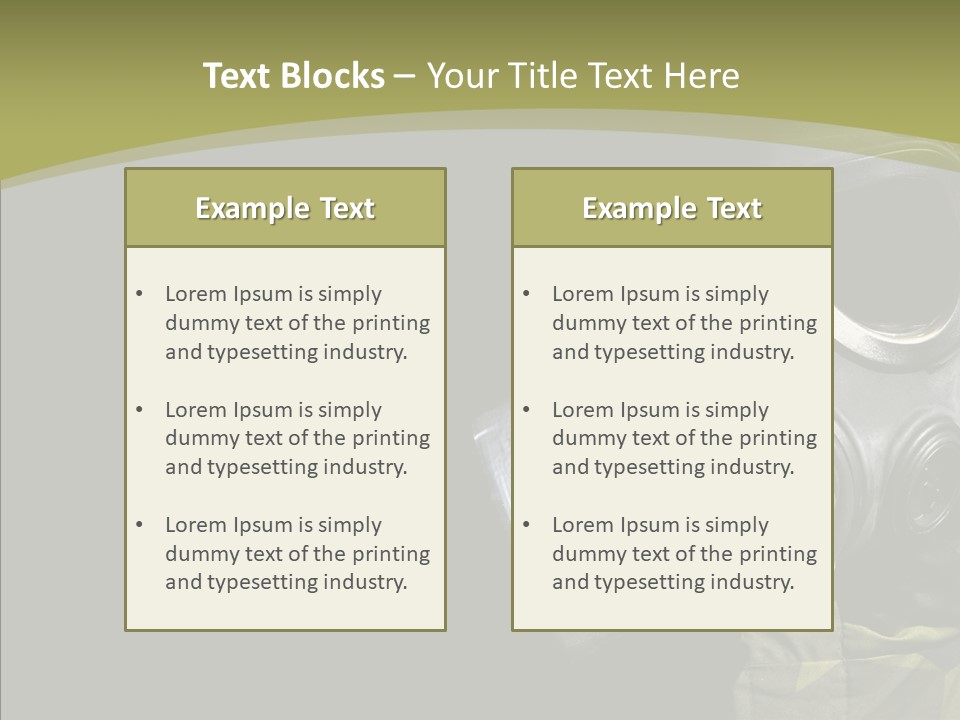 Warfare Gas Mask PowerPoint Template