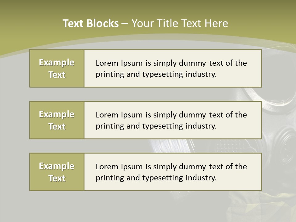 Warfare Gas Mask PowerPoint Template
