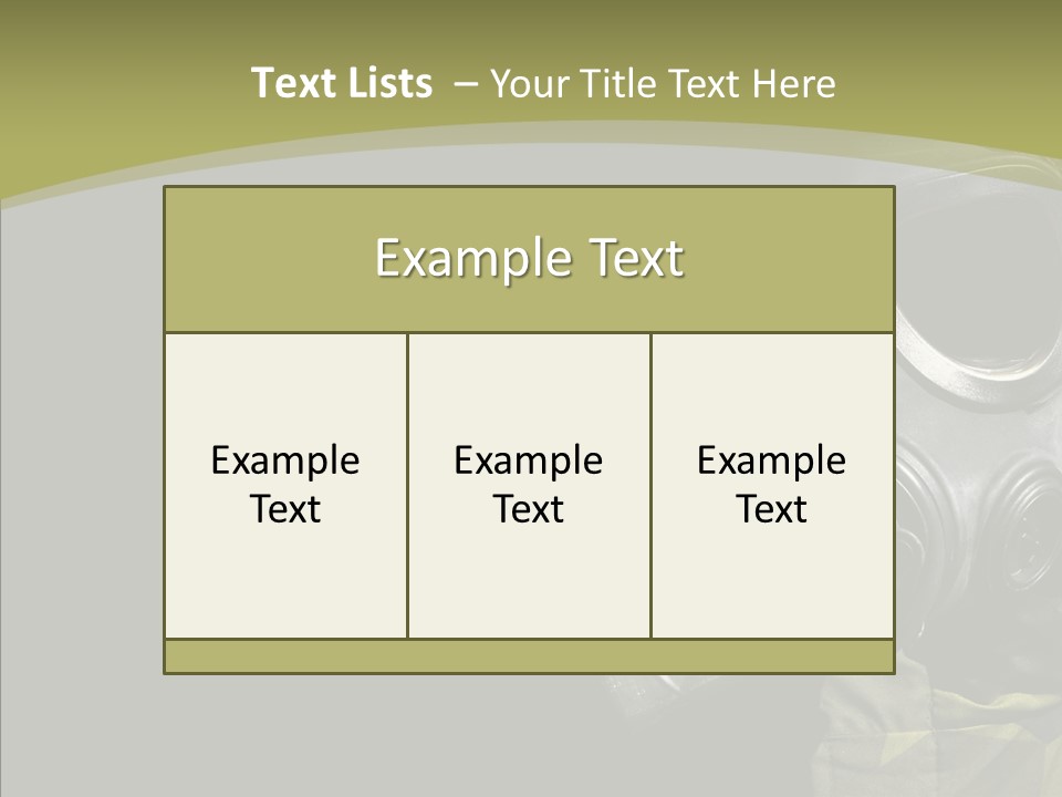 Warfare Gas Mask PowerPoint Template