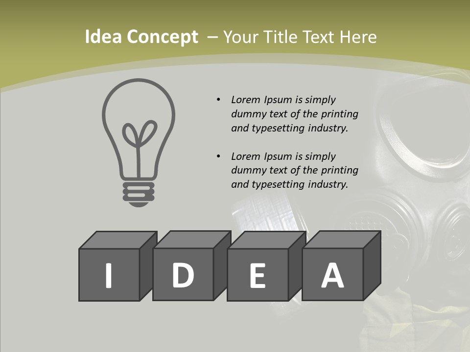 Warfare Gas Mask PowerPoint Template