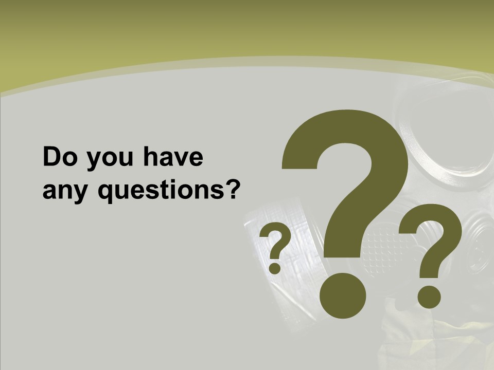 Warfare Gas Mask PowerPoint Template